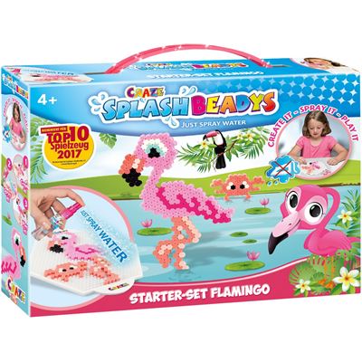 CRAZE - Splash Beadys - Starter-Set Flamingo Vanellas Spielewelt