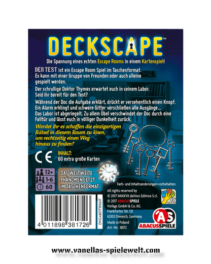 Deckscape Spiele (verschiedene Versionen) Vanellas Spielewelt