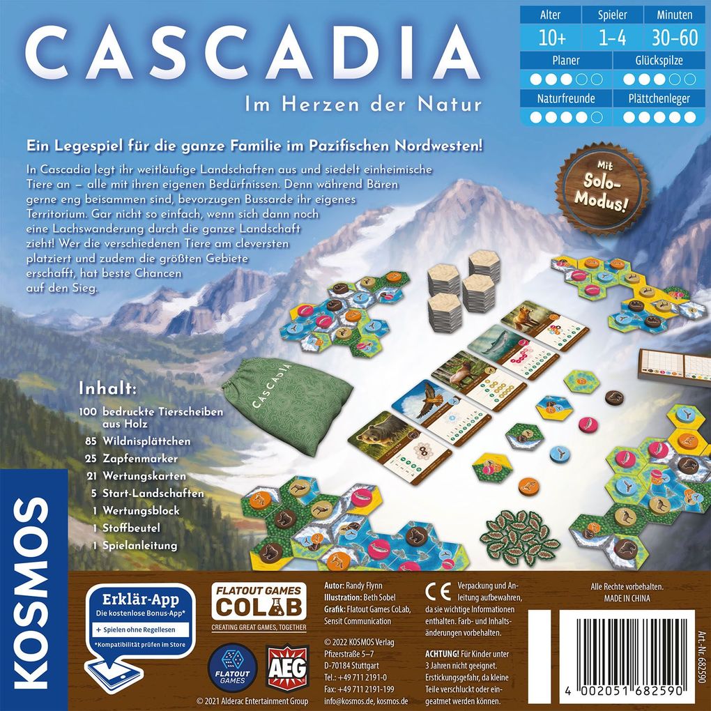 KOSMOS - Cascadia - Im Herzen der Natur Vanellas Spielewelt