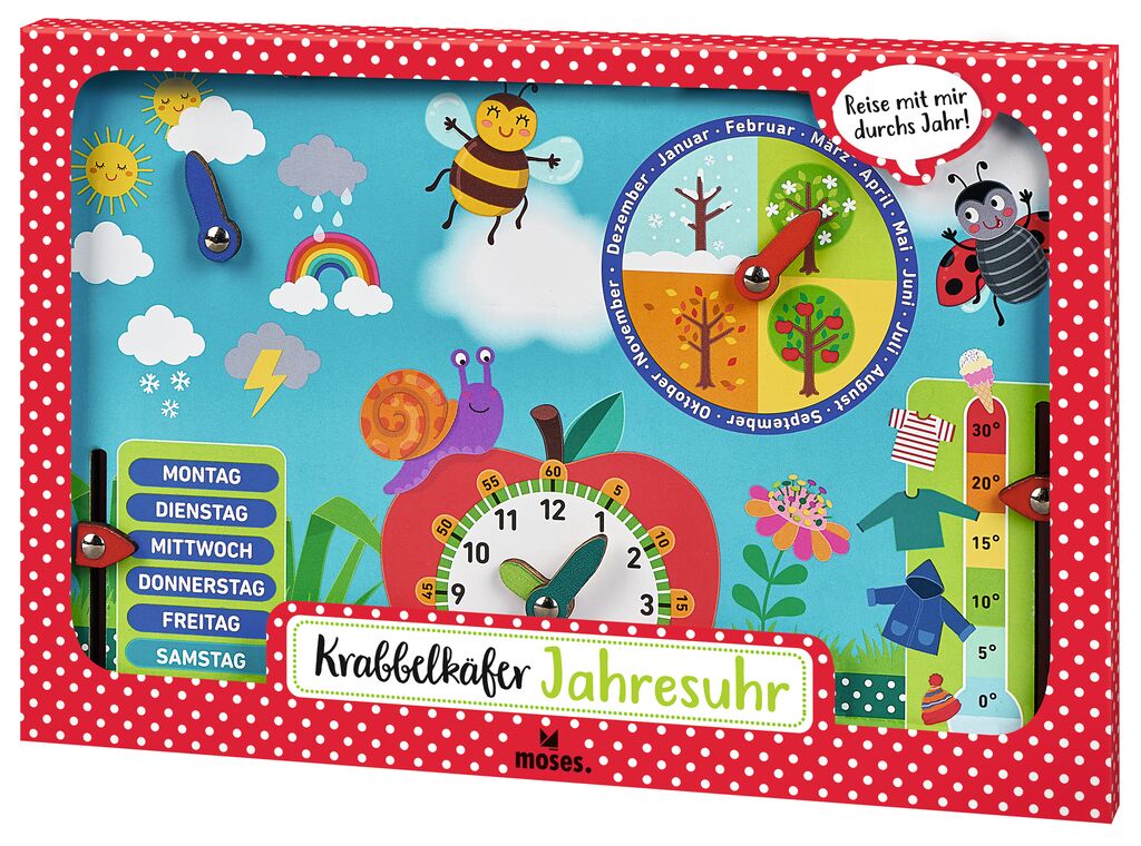 Krabbelkäfer Jahresuhr - moses Verlag Vanellas Spielewelt