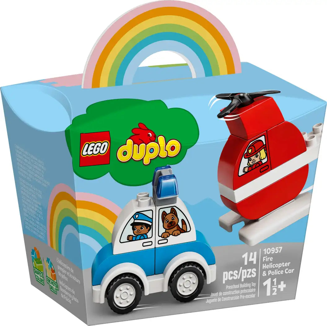 Mein erster Feuerwehrhubschrauber und mein erstes Polizeiauto - Lego Duplo 10957 Vanellas Spielewelt