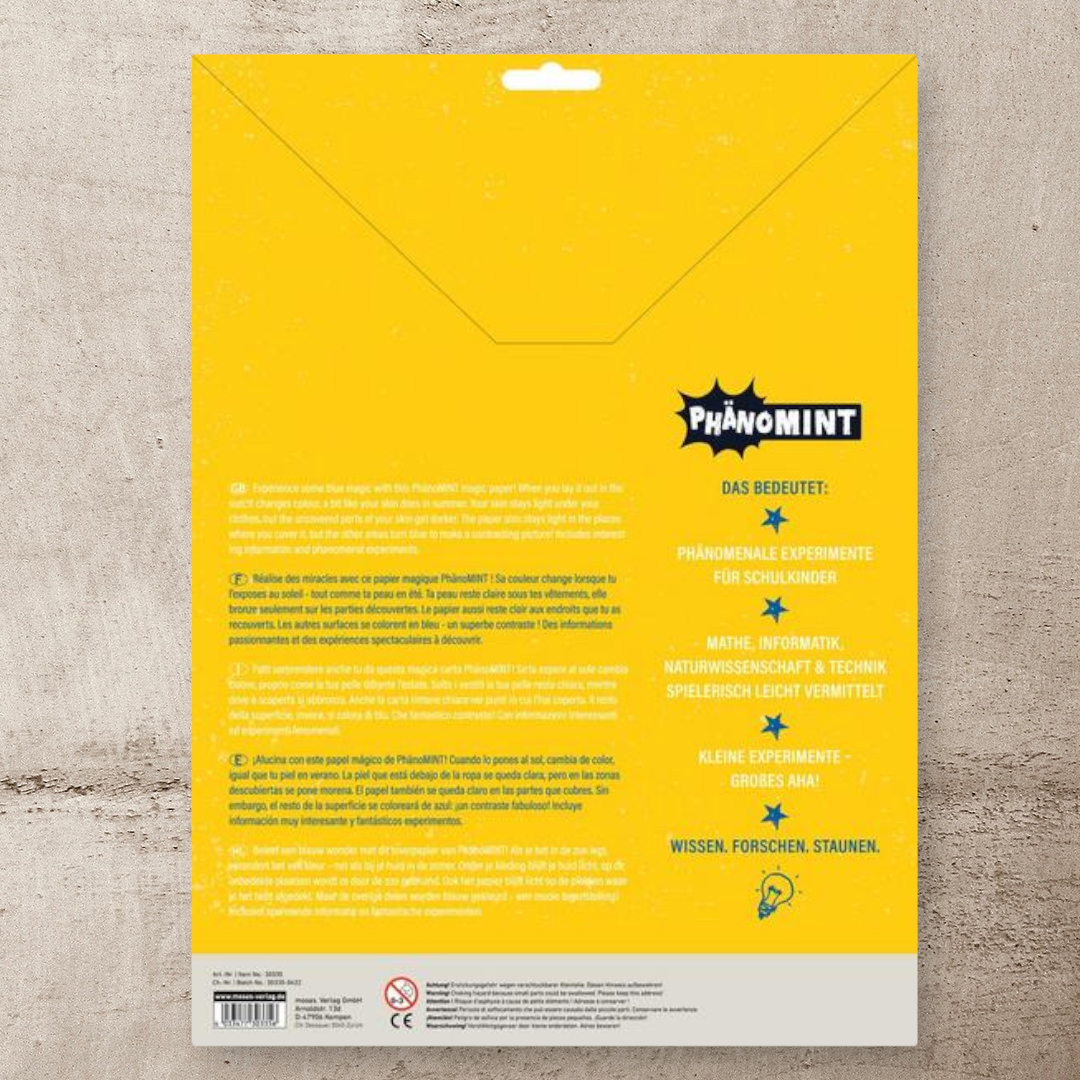 PhänoMINT Sonnendruck-Papier Vanellas Spielewelt