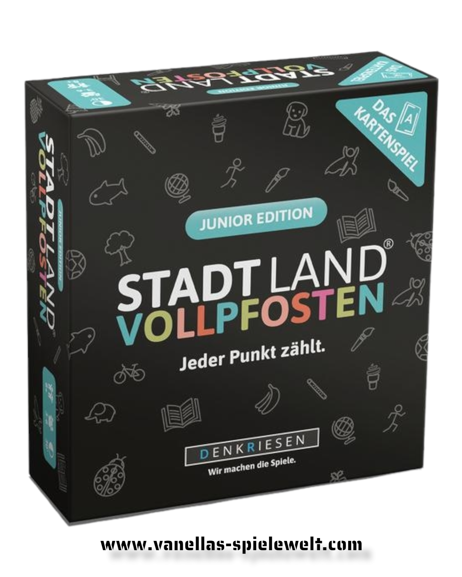 Stadt Land Vollpfosten® - Das Kartenspiel - Junior Edition Vanellas Spielewelt