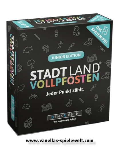 Stadt Land Vollpfosten® - Das Kartenspiel - Junior Edition Vanellas Spielewelt