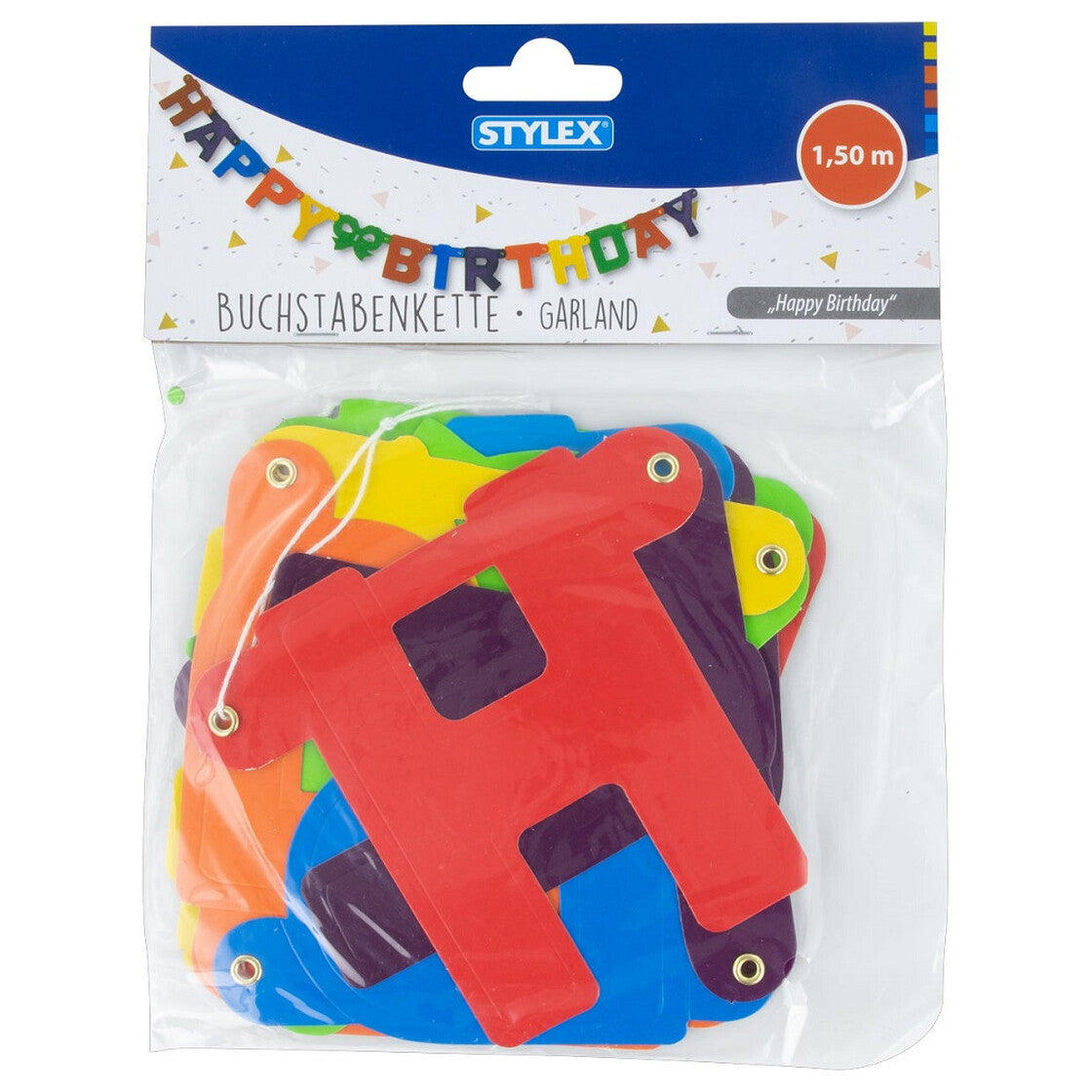 Stylex Buchstabenkette "Happy Birthday" Girlande - 1,5 m Vanellas Spielewelt